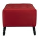 thumbnail image 1 of Pouf Alejandro Diseño Rojo Felpa 54x54x44 cm, 1 of 3