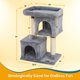 thumbnail image 4 of Cat Tree PAWBEE de 33 pulgadas de alto para gatos de interior con 2 condominios, 4 of 7