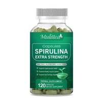 Mulittea Nutrition - Spirulina 100% Organica Super Alimento Verde 2000Mg 120 Caps