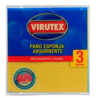 Virutex - Pack X 4 Paño Esponja Ultra Absorbente 3 Und