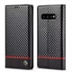 thumbnail image 1 of Premium Leather Wallet Case with Carbon Fiber Pattern for Samsung Galaxy S23 Ultra S22 S21 FE Ultra S20 FE S10 Plus A54 A53 A52 A52s A51, 1 of 3