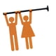 thumbnail image 1 of Letrero De Ba?o Con Símbolos Gráficos Decorativos, Decoración De Pared Para Cafeterías, Negocios, Puertas, Hombres Y Mujeres., 1 of 5