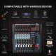 thumbnail image 2 of Mezcladora de Audio SIKUING de 6 Canales USB, Potencia Phantom de 48 V, 2 of 9