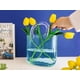 thumbnail image 3 of Jarrón OLEEK, bolsa de cristal hecha a mano, 25 cm, azul, para centros de mesa, 3 of 9