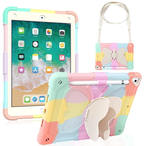 Funda iPad DreamerX 9,7" a prueba de golpes para niños con diseño mariposa