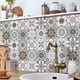thumbnail image 4 of 24pcs Retro Art Tile Sticker, Self-adhesive 3D Wall Sticker Kitchen Wallpaper Murals Waterproof Cabinet Decals For Living Room Bathroom Decoration, 4 of 4