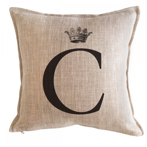 Tuyo Print - Cojín Letra Corona C 45X45