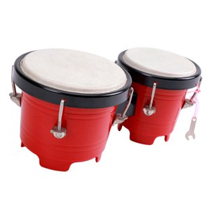 Magideal - Juego De Batería Bongos De Percusión De 4 ""Y 5"", Instrumento De Percusión, Instrumentos Musicales Educativos De Tambor Africano Para Niños Y Adultos, , Rojo