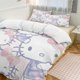 thumbnail image 1 of Cute Hello Kitty Thickened Three-piece Bed Set Cartoon Pillowcase Anime Quilt Cover Bedroom Hotel Theme House Vacation Home Holiday Anniversary Gift, 1 of 4