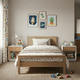 thumbnail image 5 of Set de 2 Veladores Blanco y Madera Acanalado Forli, 5 of 8