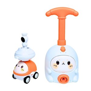 Soleio - Bombín Lanzador De Astronauta Inflador De Globos Naranja