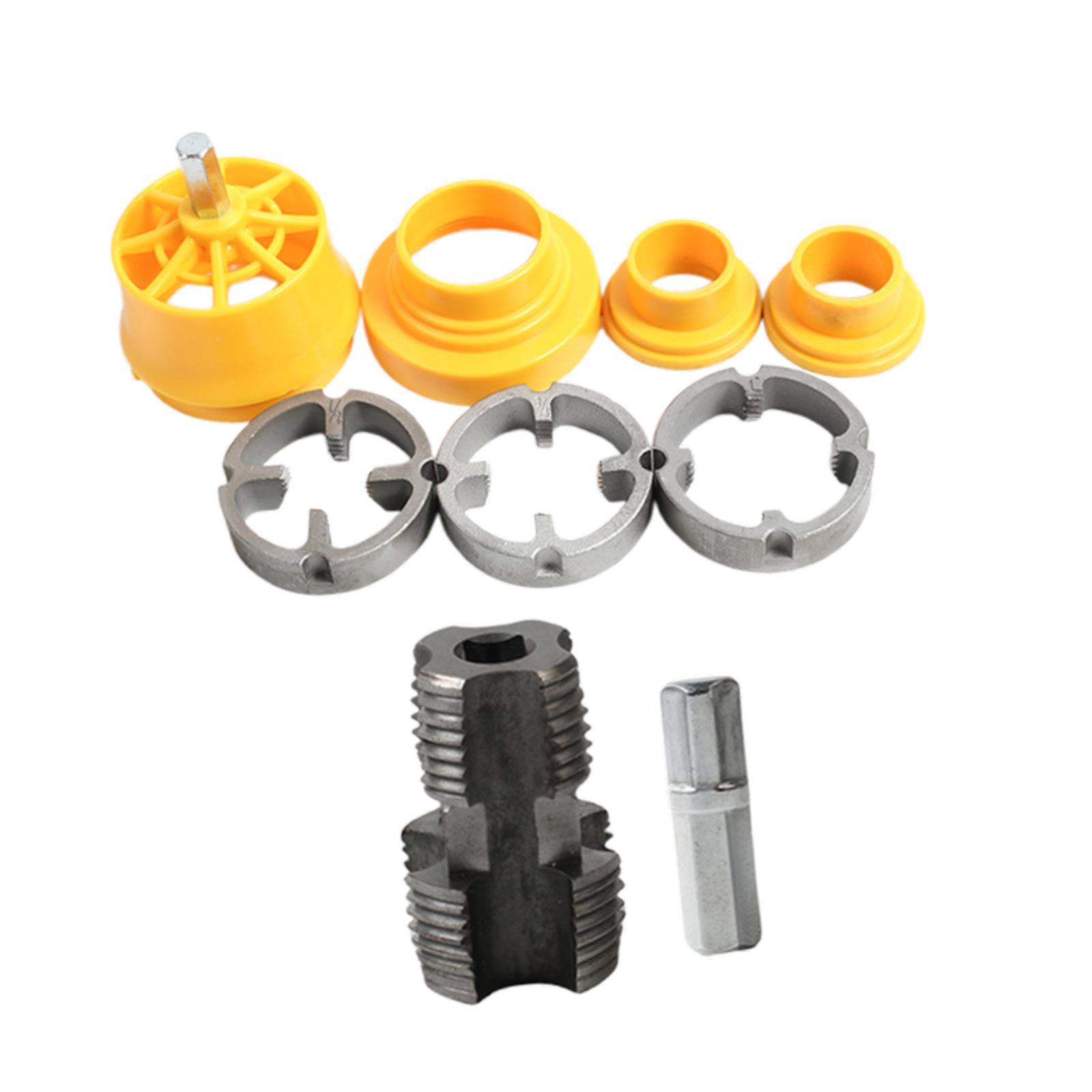 Magideal - Juego De Roscador De Tuberías Para Fontanería, Herramienta De Roscado De 1/2 Pulgada Y 3/4 De Pulgada, Portátil, Para El Hogar, Fácil De Usar, Versáti Con Rostro De Tubería