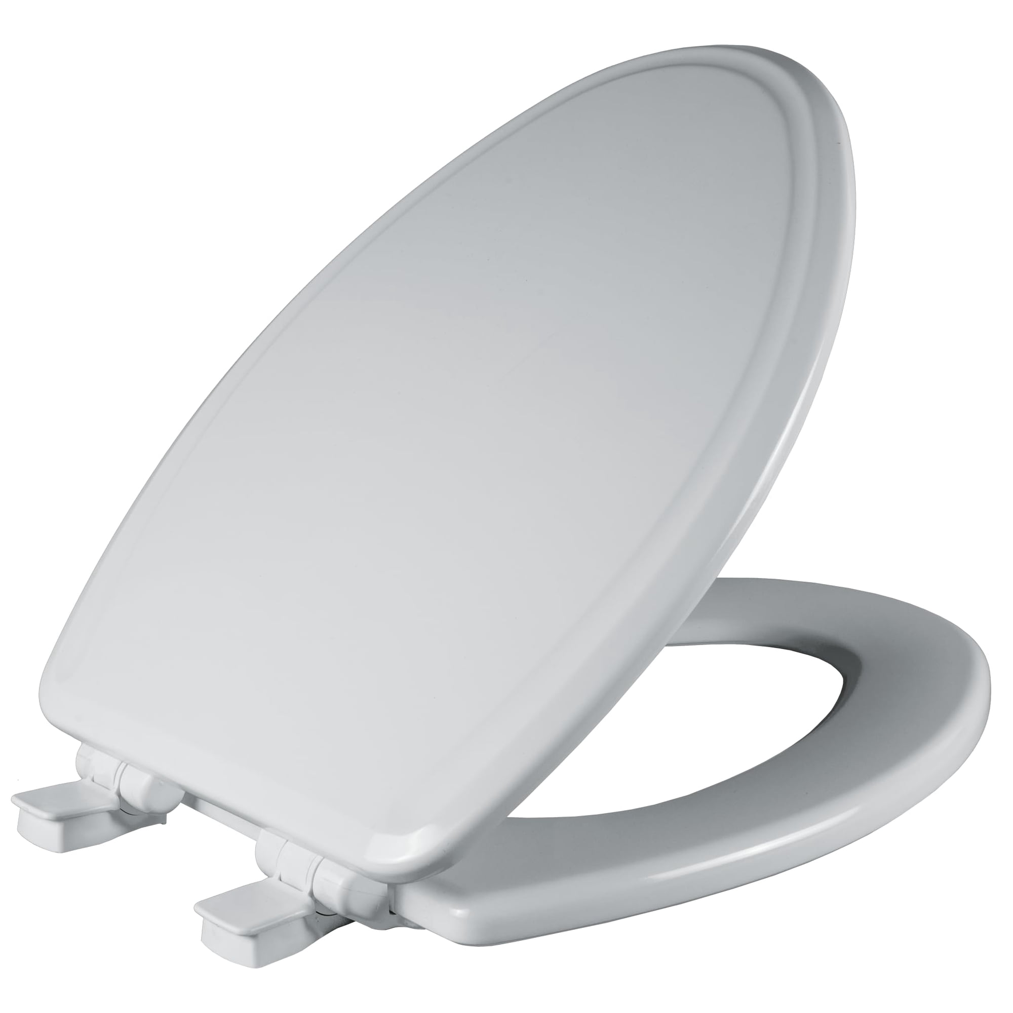 Asiento De Inodoro Bemis Ashland Alargado De Madera, Cierre Lento, Blanco