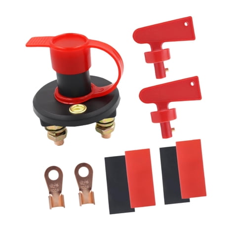 Magideal - Interruptor De Apagado De Batería, Interruptor De Desconexión De Batería De Automóvil, Interruptor De Corte De Batería A Prueba De Agua 12-24 V 100 A