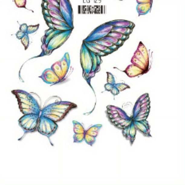 Waterproof Butterfly Wing Tattoo Sticker for Face and Body Decoration - High-End Eye Makeup for Children and Adults - Perfect for Holiday Elf Costumes