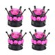thumbnail image 1 of 4 Piezas Crown Bling Diamond Neumático / Tapas De Válvula De Vástago De Rueda Coche Camión Vehículo Coral, 1 of 5
