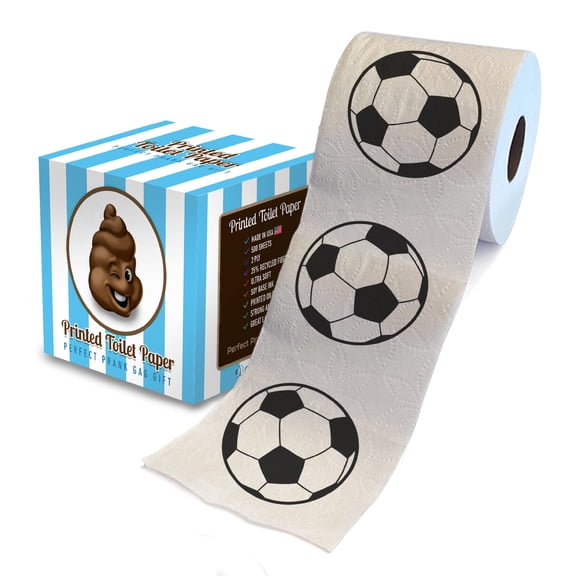 Papel Higiénico Printed TP con Diseño de Fútbol – 500 Hojas – 2 Capas