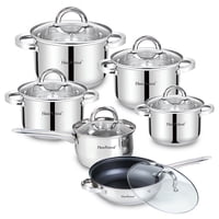 Haus Roland - Batería 12 Piezas Acero Inoxidable Hamburgo