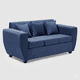 thumbnail image 3 of Sofa 3 Cuerpos Kansas Felpa-Azul, 3 of 7