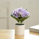 thumbnail image 3 of Bonsái de hortensia artificial, flor de seda, planta verde artificial para decoración de interiores, planta en maceta., 3 of 5