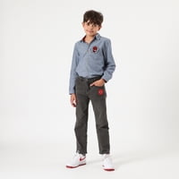 Jeans Niño Spiderman Logo Negro Marvel