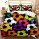 thumbnail image 1 of Football Sports Quilt Duvet Cover Set Soft Doona Cover Bedspread3-Piece Bedding Set, 1 of 4