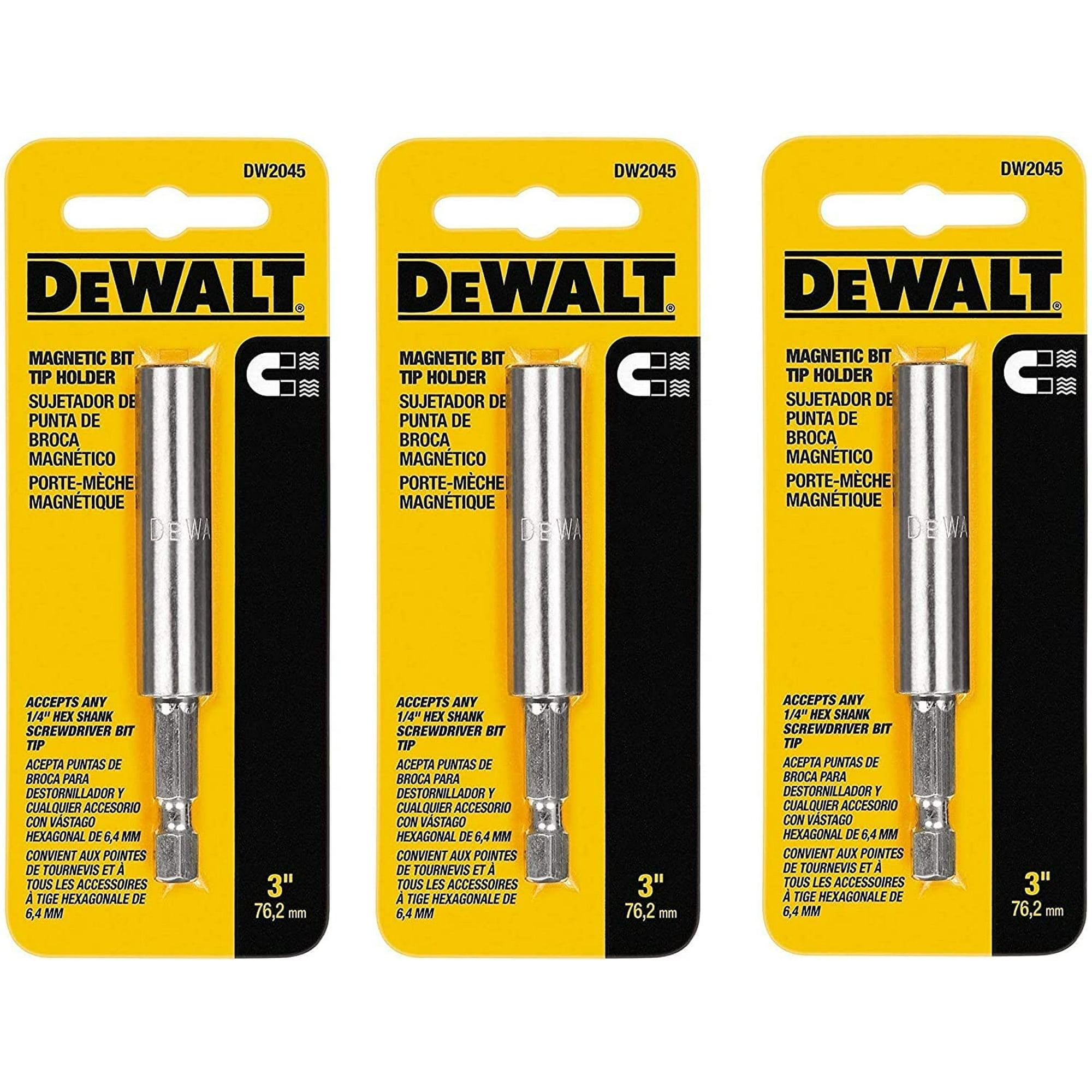 Dewalt - Soporte Magnético Para Brocas Dw2045 Professional De 3 Pulgadas (paquete De 3)