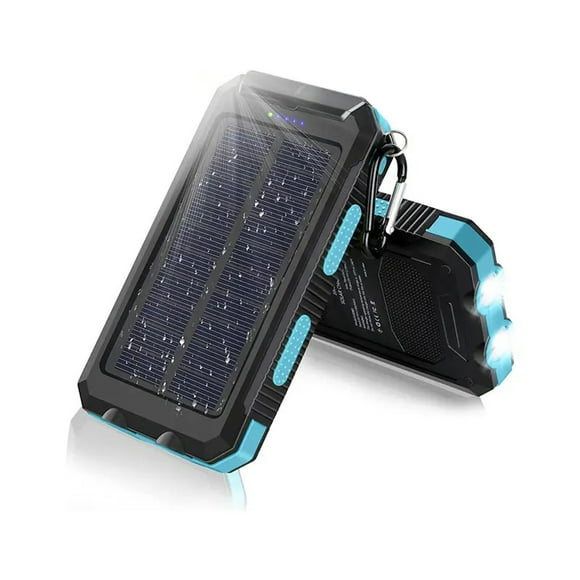 Cargador Solar Móvil De 20000Mah Con Linterna Resistente Al Agua Y Polvo