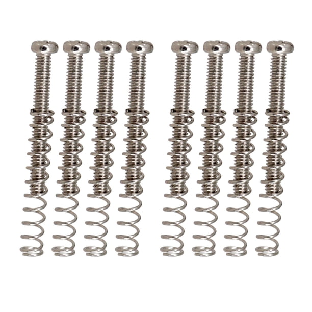 8 Piezas Tornillos De Marco De Pastilla De Doble Bobina Resortes Portátiles Para Piezas De Guitarra Argent