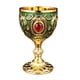 thumbnail image 4 of Copa Medieval Vintage Hecha A Mano Grabada Boda Novedad Decoración Verde, 4 of 5