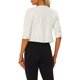 thumbnail image 3 of Chaquetas de Jean de Mezclilla Recortadas sin Cuello de Manga 3/4 para Mujer INSPIRE CHIC Blanco Roto XL, 3 of 6