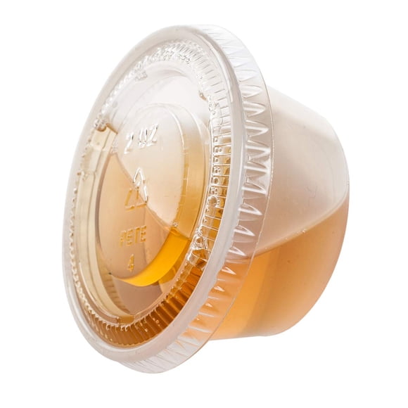 Vasos plásticos desechables con tapa 60 ml, 100 juegos TashiBox