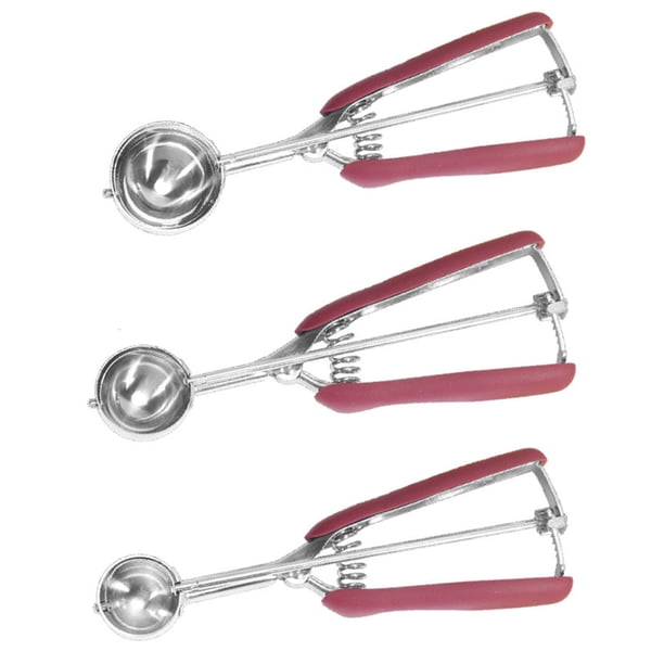Juego de cucharas para galletas, cuchara para helado, cuchara para galletas para hornear, cuchara para galletas de acero inoxidable para hornear
