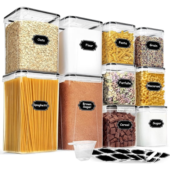Flour Sugar Storage Containers, 10 Pack Large Airtight Food