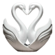 thumbnail image 1 of Figura decorativa corazón de cisne, 1 of 3