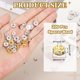 thumbnail image 2 of Uxcell Abalorio Espaciador Rondelle de 4mm, 200 Piezas de Abalorios Sueltos de Cristal Rhinestone para Hacer Joyas, Oro/AB Blanco, 2 of 6