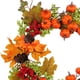 thumbnail image 3 of Corona de otoño, corona de calabazas, corona con calabazas, hojas de arce, percha, corona de otoño, corona de cosecha para decoración de Halloween, 3 of 7