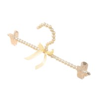 Magideal - Percha De Lazo De Perlas De Imitación, Percha Elegante Para Ropa, Vestido, Percha Para Pantalones Con Lazo De Cinta, Percha Para Mujer, Novia, Boda, B Percha Clips Beige