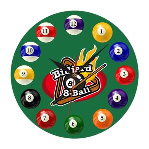 Bothyi - Reloj De Pared Fácil De Leer, Deporte Creativo, 12 Pulgadas, Para Dormitorio, Oficina, Decorativo