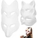 thumbnail image 1 of máscaras de gato, máscaras de Therian, máscaras de gato y zorro blanco, máscara de papel en blanco, haz tu propia máscara de animal, máscara de media cara para disfrazarse, 1 of 7