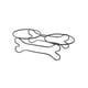 thumbnail image 3 of Soporte Para Cuencos Elevados, Dispensador De Comida Para Gatitos, Soporte Para Alimentador De Alimentos Para Mascotas, Hueso De 28cm X 7cm X 13cm, 3 of 5