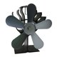thumbnail image 2 of Mini Ventilador De Estufa Alimentado Por Calor Con Termómetro Gratis Mini 5 Aspas Gris, 2 of 5