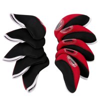 Ioensy - 10 Piezas Golf Iron Headcovers Golf Club Head Cover Golf Accesorios Guard Red