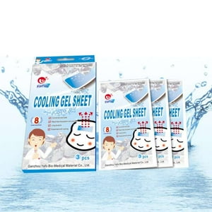 Mundofit - Pack De 3 Parches De Gel Para Bajar La Fiebre Adulto Y Niños Compresa