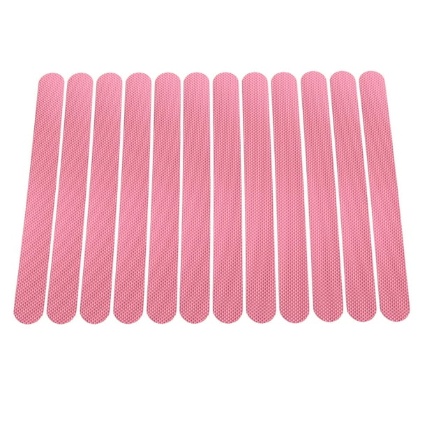 12 Pegatinas Antideslizantes Para Ducha, Tiras Antideslizantes Para Duchas, Escaleras, Bañeras, Color Rosa