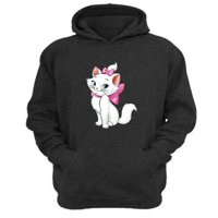 Genérico - Polerón Canguro Gatos Aristócratas Gris Oscuro Talla Xl Unisex