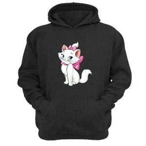 Genérico - Polerón Canguro Gatos Aristócratas Gris Oscuro Talla Xs Unisex