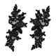 thumbnail image 3 of 2 Uds Apliques De Encaje Adornos De Encaje Para Coser Decoración Vestido De Noche Negro, 3 of 5