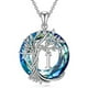 thumbnail image 1 of Collar HESHPAWS Tree of Life con Inicial A-Z Azul, 1 of 3