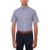 Camisa Tommy Hilfiger Para Hombre, Manga Corta, Abotonada, Azul
